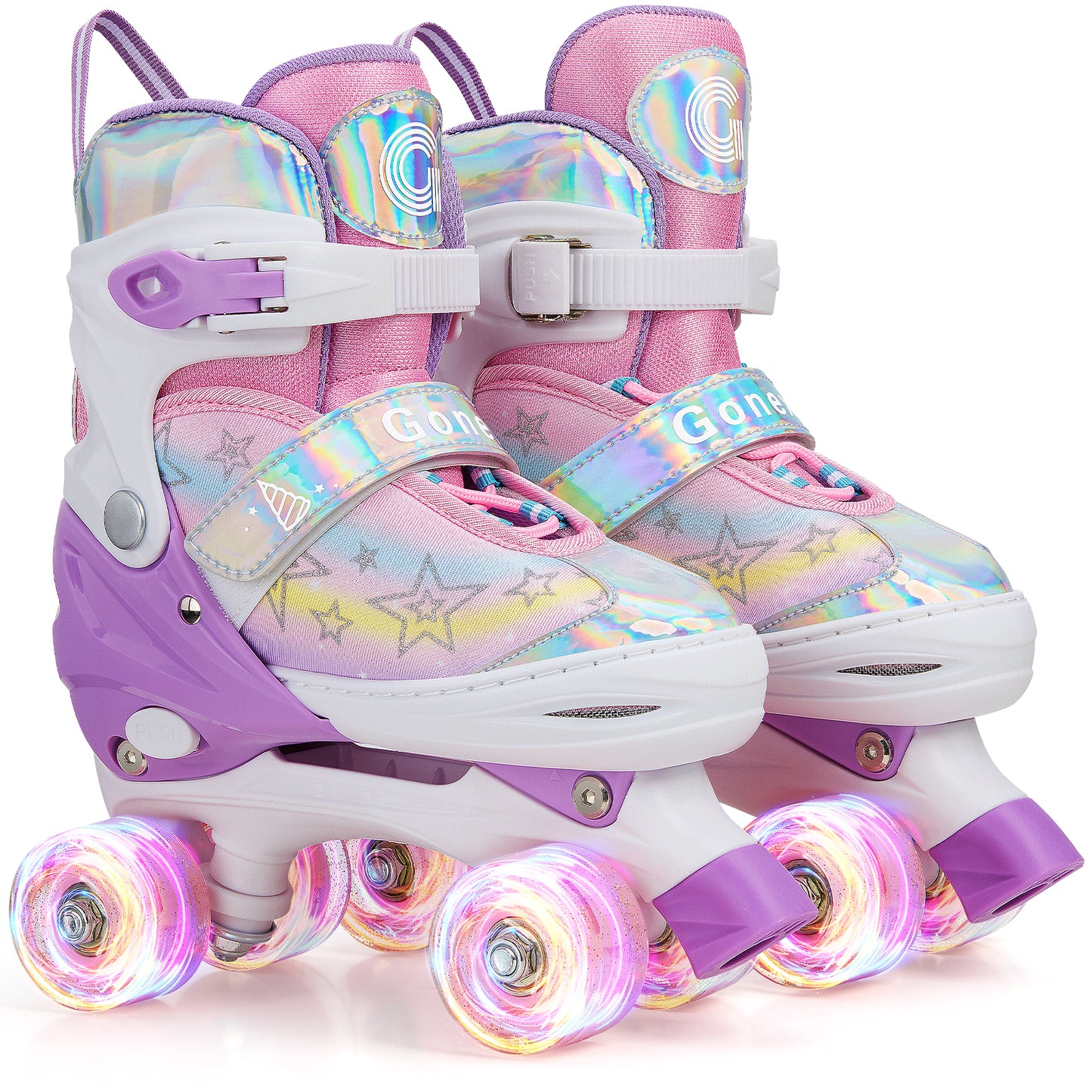 Gonex Roller Skates for Kids with Light up Wheels and Adjustable Sizes