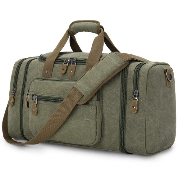 Gonex 50L 60L Expandable Canvas Duffle Bag for Travel