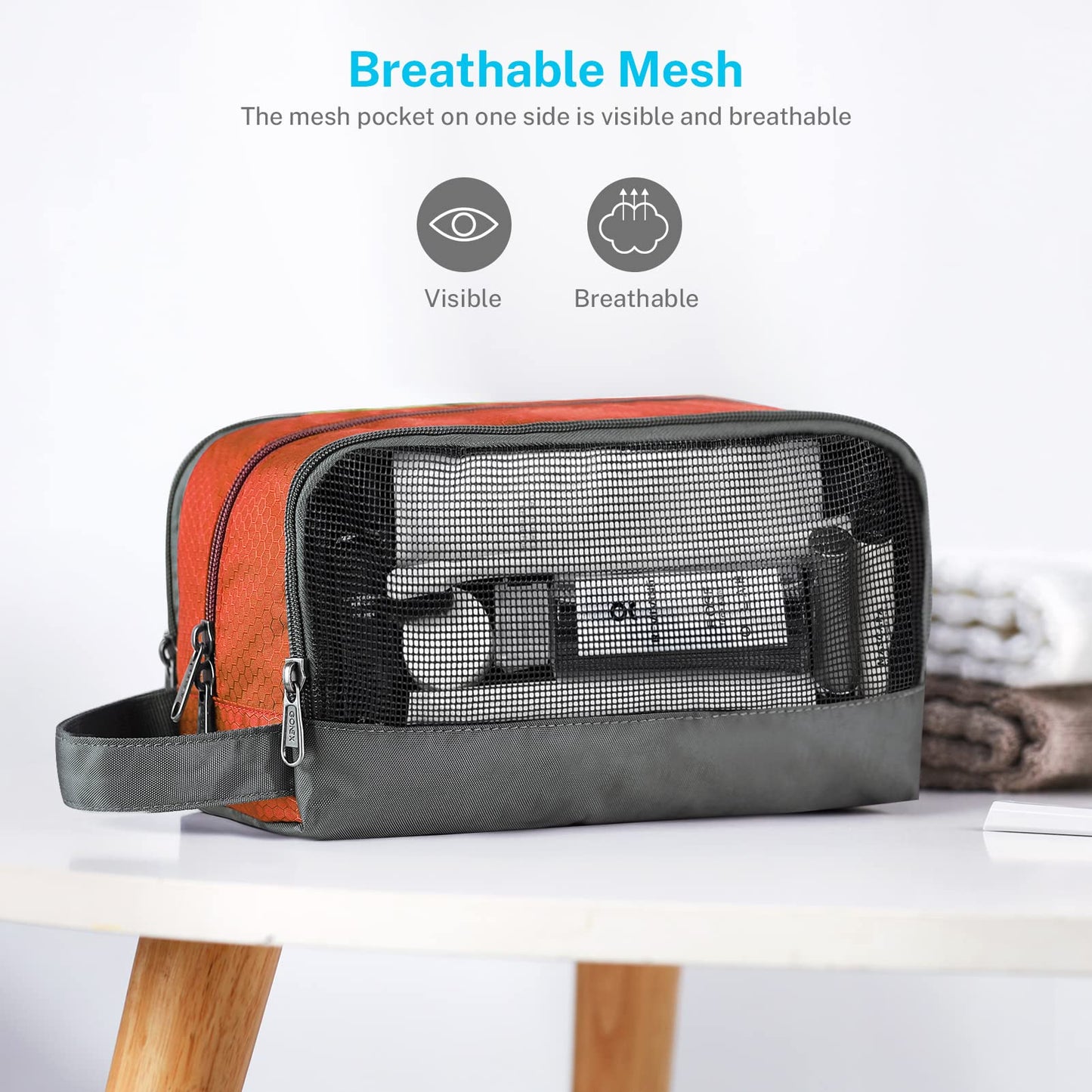 Gonex Toiletry Organizer Dopp Kit Shaving Bag for Men Women