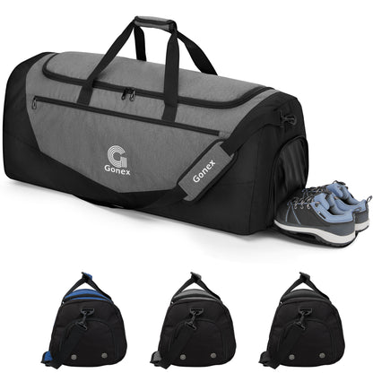 Gonex Gym Bag for Men Women, Water-Resistant Sports Duffel Bag with Shoe Compartment & Wet Pocket