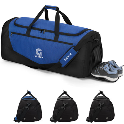 Gonex Gym Bag for Men Women, Water-Resistant Sports Duffel Bag with Shoe Compartment & Wet Pocket