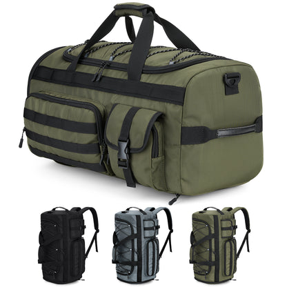 Gonex Travel Duffel Bag for Men, 3 in 1 Gym Bag Backpack with Shoes Compartment for Sports Weekender Workout