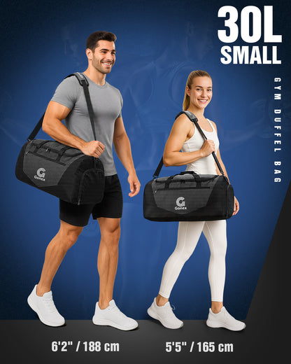 Gonex Gym Bag for Men Women, Water-Resistant Sports Duffel Bag with Shoe Compartment & Wet Pocket
