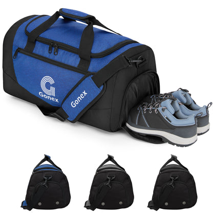 Gonex Gym Bag for Men Women, Water-Resistant Sports Duffel Bag with Shoe Compartment & Wet Pocket