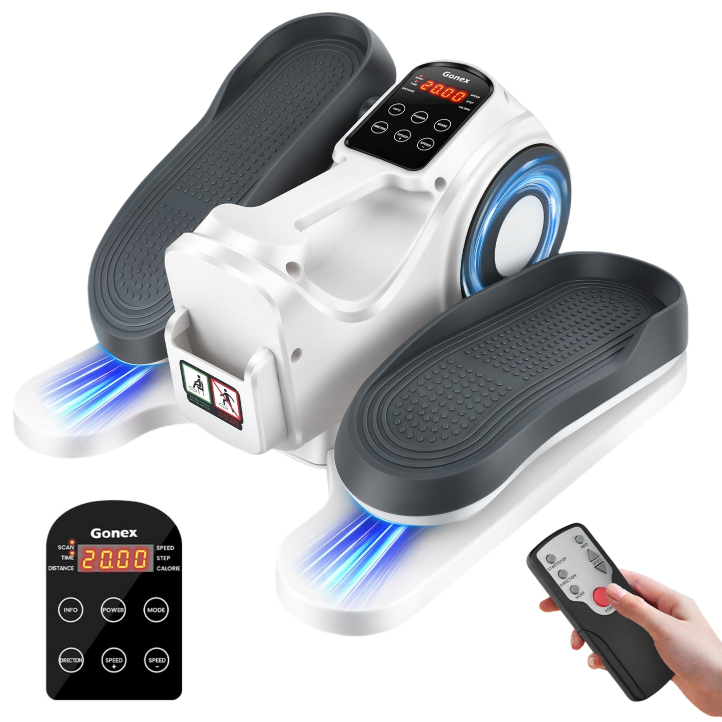 Gonex Under Desk Elliptical Exercise Machine for Seniors with 10 Resistance Levels