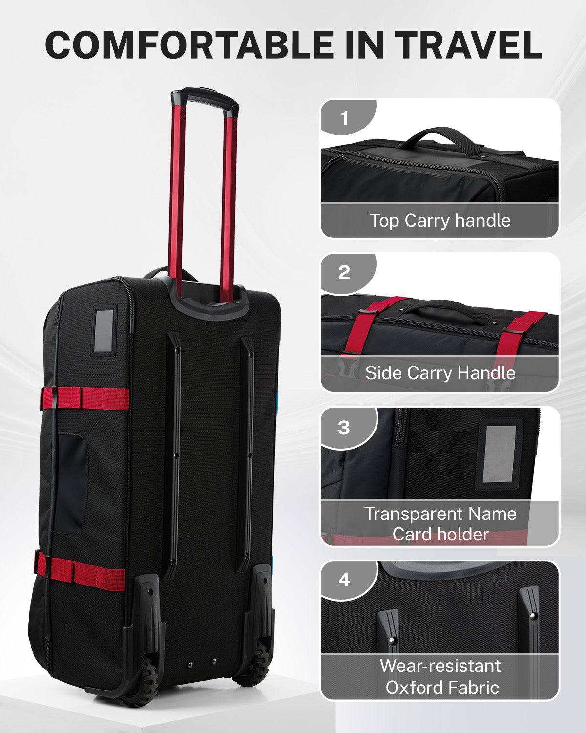 Gonex 30-Inch Large Rolling Duffel Bag with Wheels, Water Repellent Lightweight Wheeled Duffle Luggage for Travel