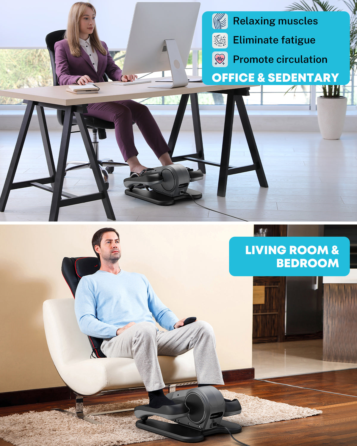 Gonex Under Desk Ellipticals Machine Electric for Seniors, Seated Pedal Exerciser with Remote Control & 16 Level Speeds