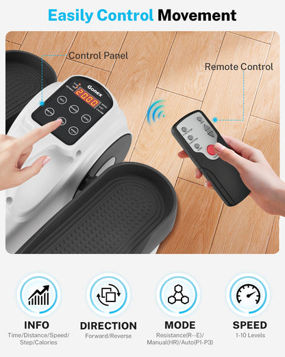 Gonex Under Desk Elliptical Exercise Machine for Seniors with 10 Resistance Levels