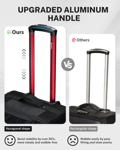 Gonex 30-Inch Large Rolling Duffel Bag with Wheels, Water Repellent Lightweight Wheeled Duffle Luggage for Travel