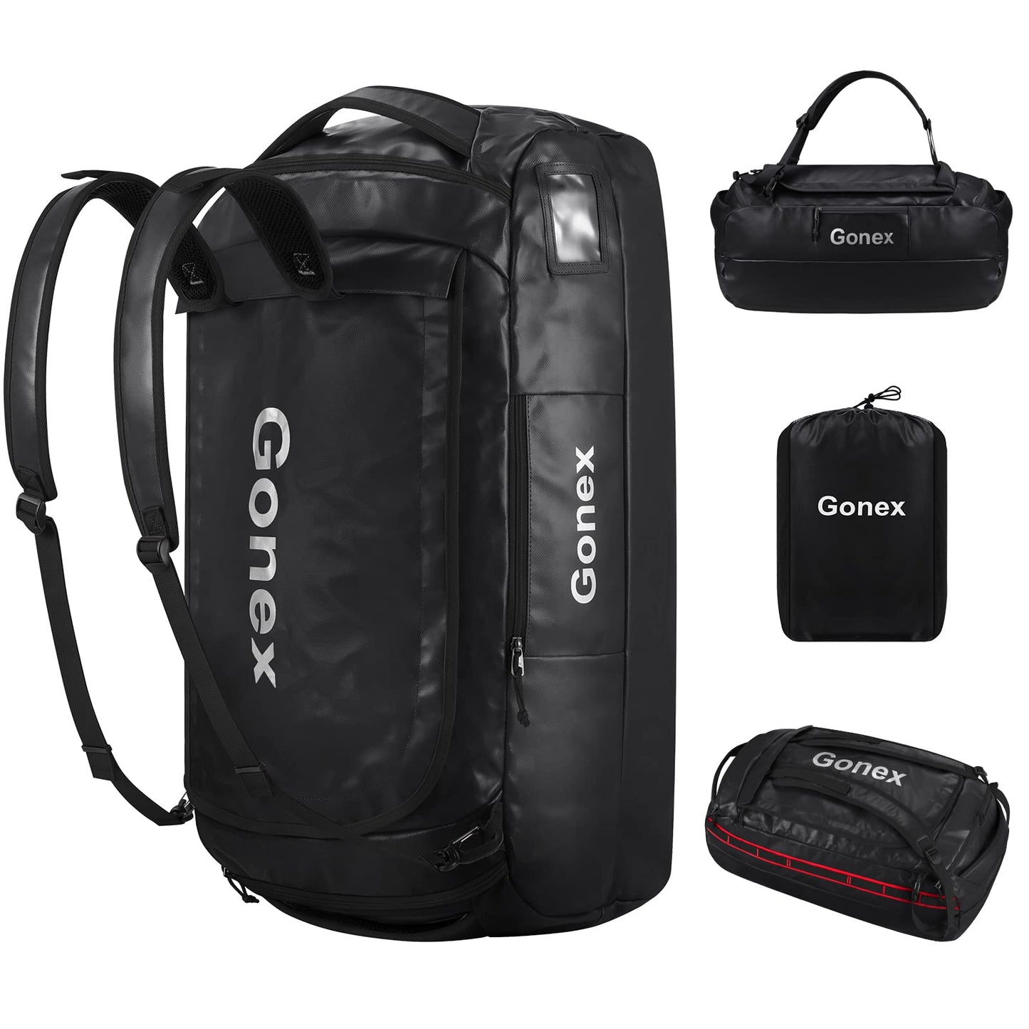 Gonex 60L Water Repellent Duffel Bag, Outdoor Heavy Duty Backpack