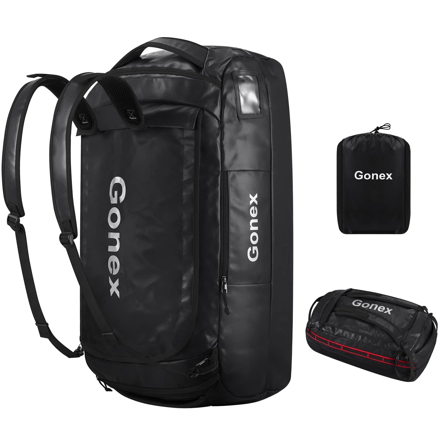 Gonex 60L Water Repellent Duffel Bag, Outdoor Heavy Duty Backpack