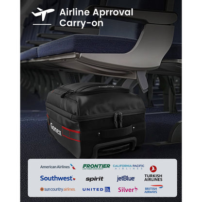Gonex 16" Softside Carry On Luggage with Wheels, Water Repellent Rolling Underseater Suitcase