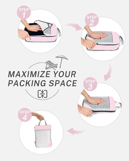 Gonex Compression Packing Cubes, Extensible Storage Mesh Bags Organizers