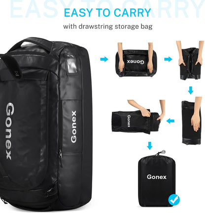 Gonex 60L Water Repellent Duffel Bag, Outdoor Heavy Duty Backpack