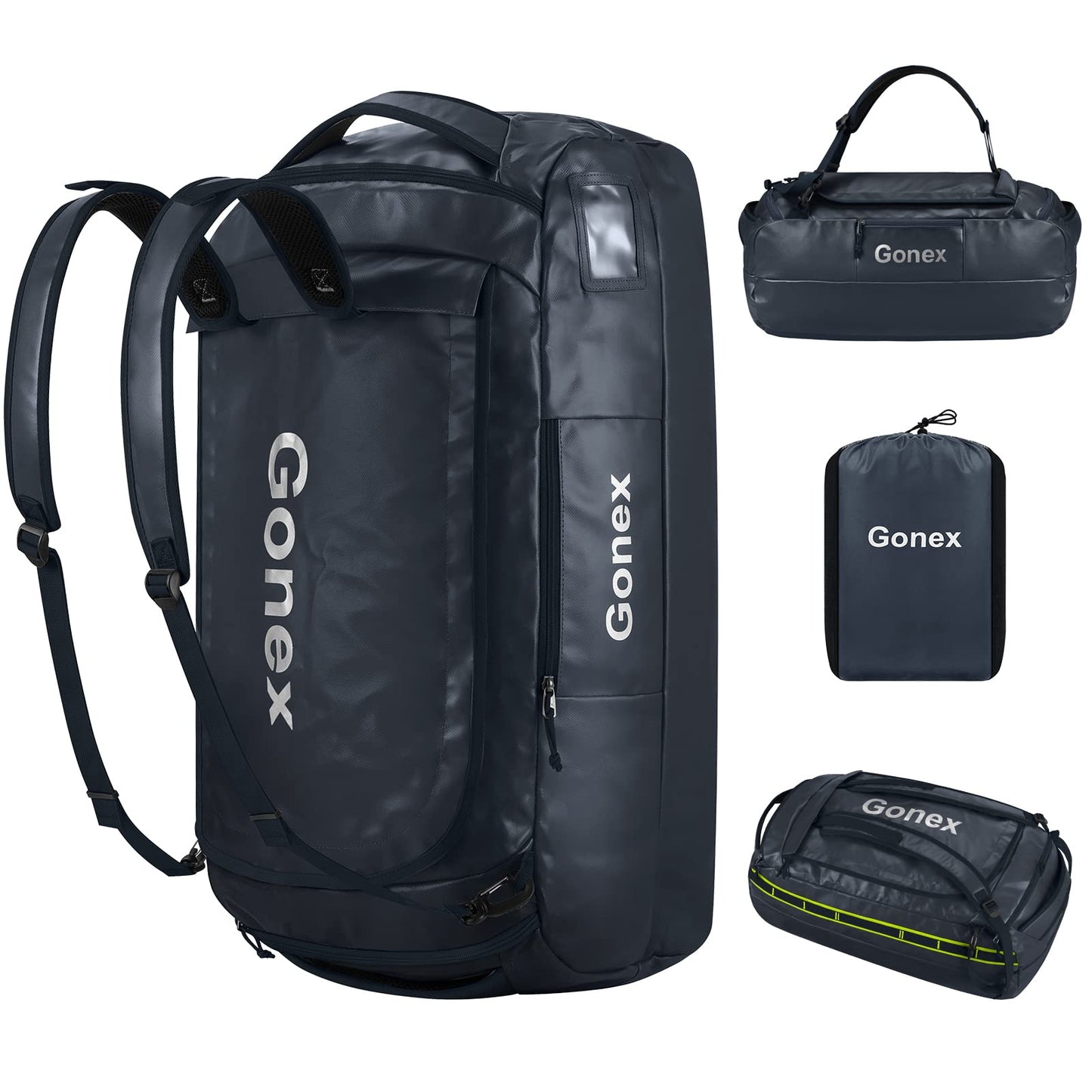 Gonex 60L Water Repellent Duffel Bag, Outdoor Heavy Duty Backpack