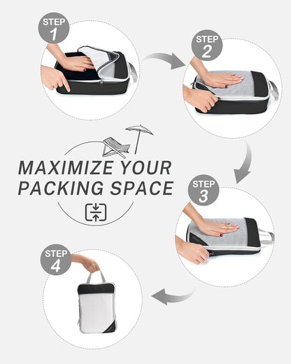 Gonex Compression Packing Cubes, Extensible Storage Mesh Bags Organizers