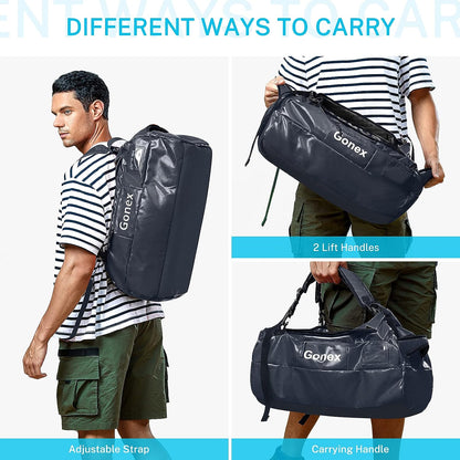 Gonex 60L Water Repellent Duffel Bag, Outdoor Heavy Duty Backpack