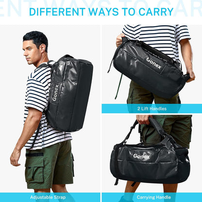 Gonex 60L Water Repellent Duffel Bag, Outdoor Heavy Duty Backpack