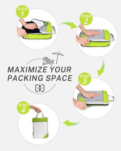Gonex Compression Packing Cubes, Extensible Storage Mesh Bags Organizers