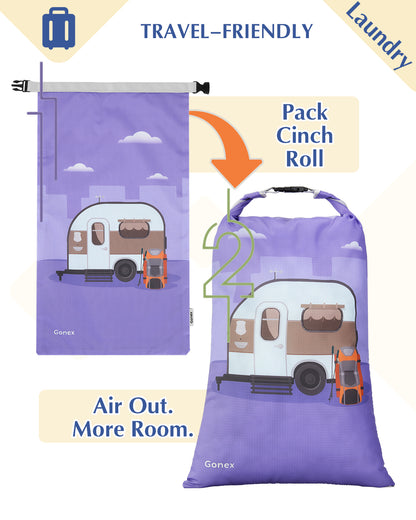 Gonex Compression Packing Cubes for Luggage, Expandable Travel Organizers with Dual Zippers