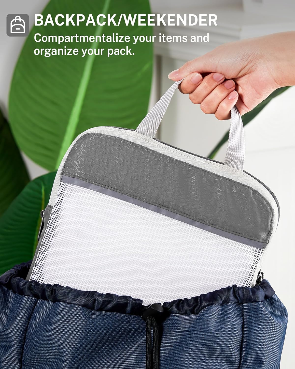 Gonex Compression Packing Cubes, Extensible Storage Mesh Bags Organizers