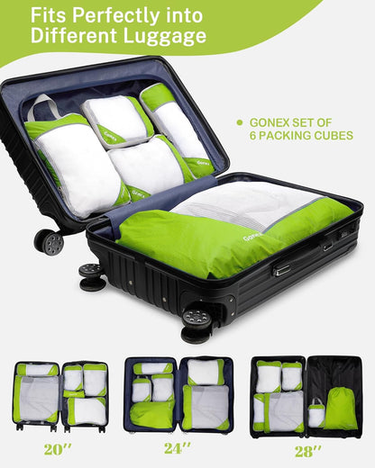 Gonex Compression Packing Cubes, Extensible Storage Mesh Bags Organizers