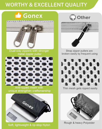 Gonex Compression Packing Cubes, Extensible Storage Mesh Bags Organizers