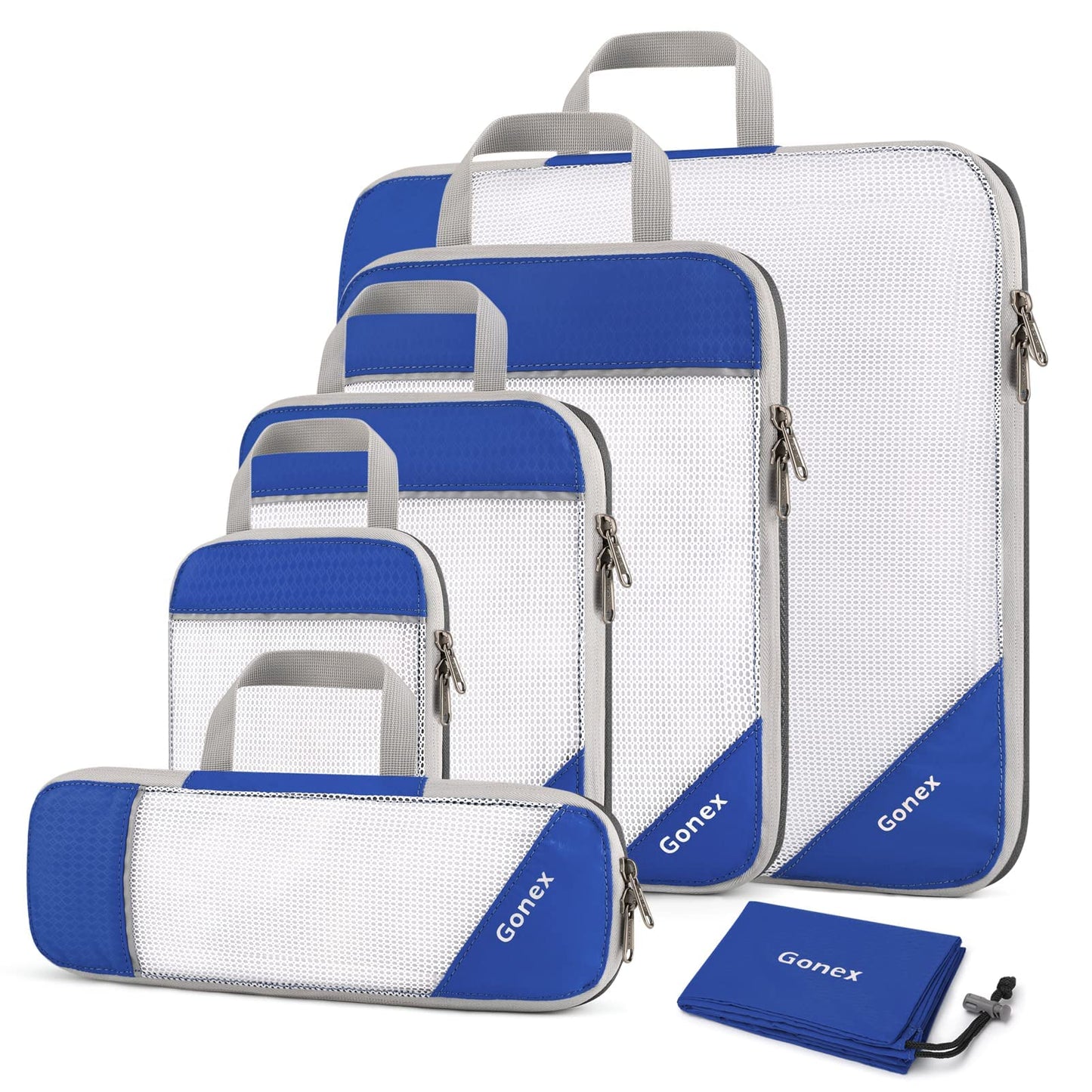 Gonex Compression Packing Cubes, Extensible Storage Mesh Bags Organizers