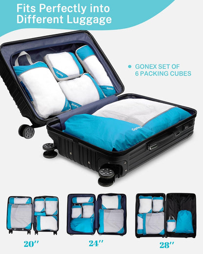 Gonex Compression Packing Cubes, Extensible Storage Mesh Bags Organizers