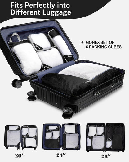 Gonex Compression Packing Cubes, Extensible Storage Mesh Bags Organizers
