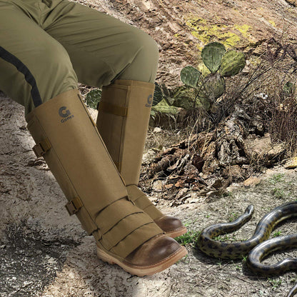 Gonex Snake Gaiters, Waterproof Snake Bite Protection for Women Men, Adjustable Boot Cover Gaiters for Hiking Hunting