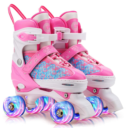 Gonex Roller Skates for Kids with Light up Wheels and Adjustable Sizes