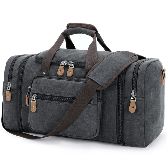 Gonex 50L 60L Expandable Canvas Duffle Bag for Travel