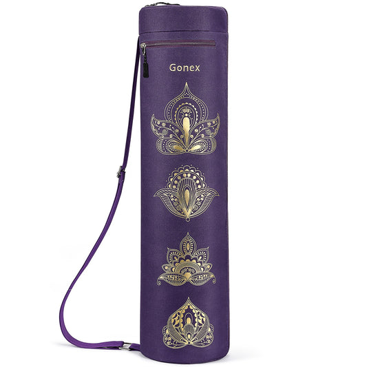 Gonex Yoga Mat Bag, Yoga Mat Carrier Full-Zip Exercise Yoga Mat Carry Bag for Women Men with 2 Multi-Functional Storage Cargo Pockets Extra Wide Adjustable Shoulder Strap