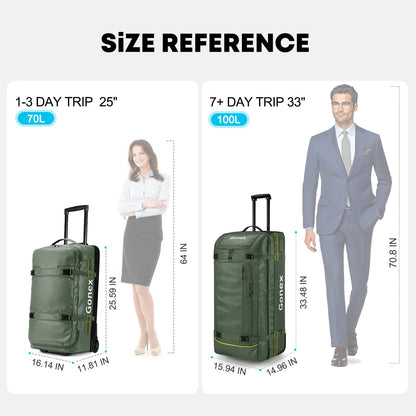 Gonex 33 Inch Rolling Duffle Bag with Wheels for Travel