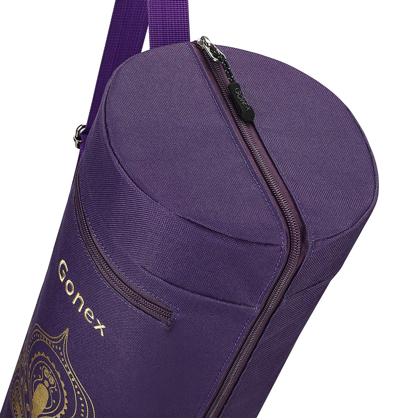 Gonex Yoga Mat Bag, Yoga Mat Carrier Full-Zip Exercise Yoga Mat Carry Bag for Women Men with 2 Multi-Functional Storage Cargo Pockets Extra Wide Adjustable Shoulder Strap